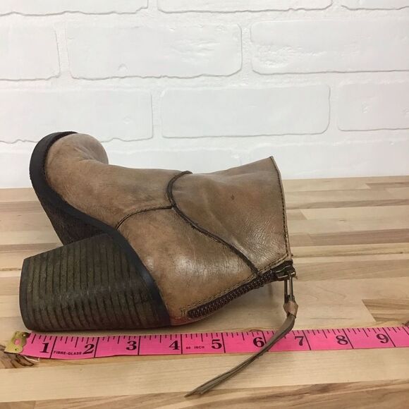 STEVE Madden leather ankle boots southwestern look cowboy size 7 tan brown rodeo - Picture 11 of 16